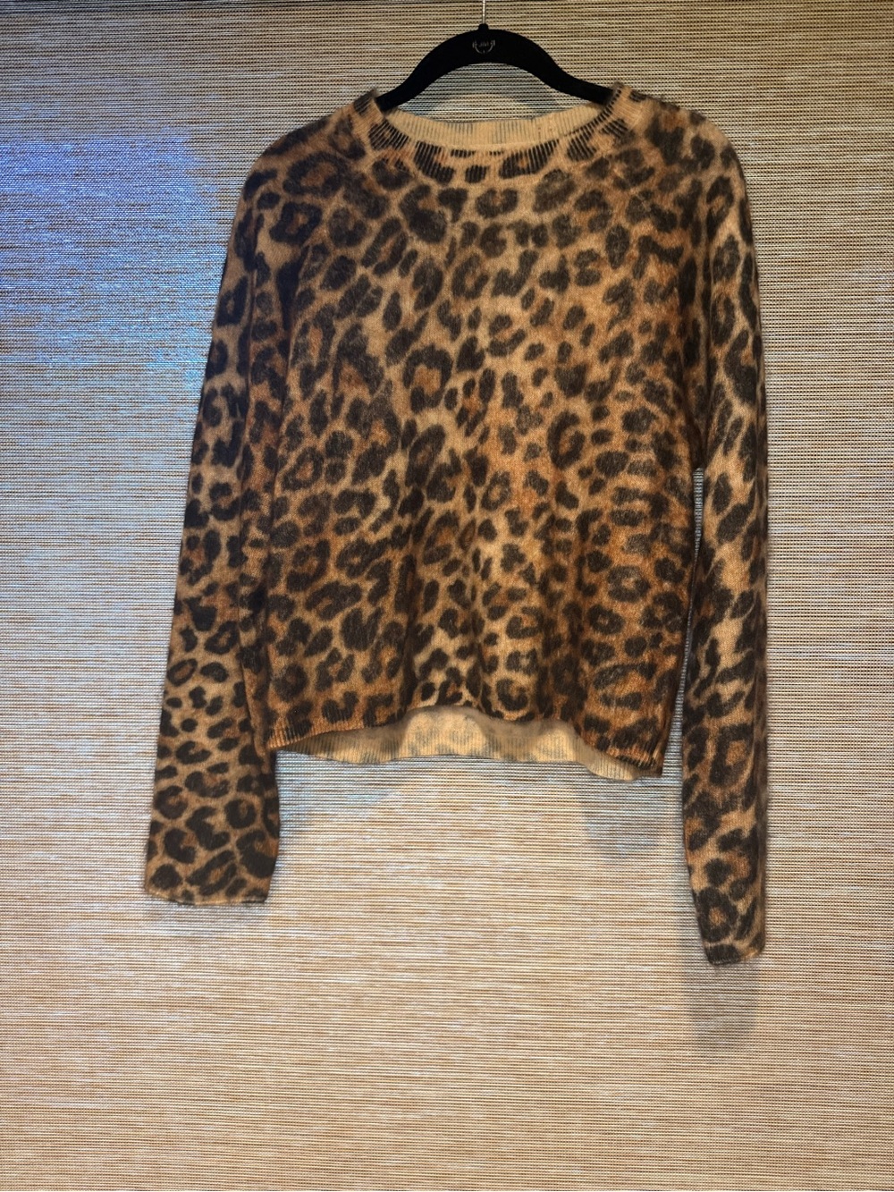 27 Miles Malibu Leopard-Print Crewneck Sweater - Brown & Black